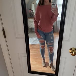 Slouchy off the shoulder sweater
